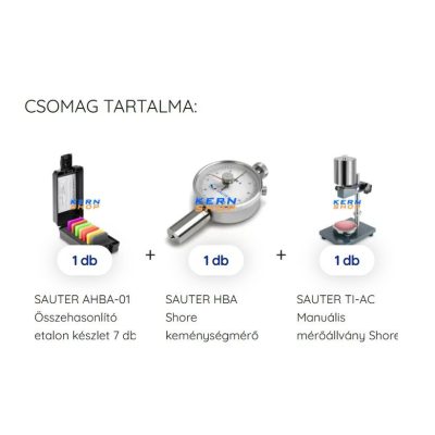   Analóg kézi Shore A keménységmérő etalonnal, állvánnyal HBA + AHBA + TI-AC