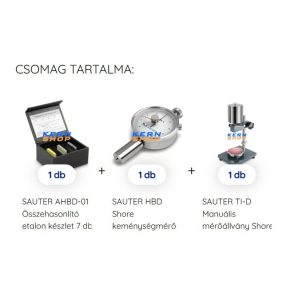   Analóg kézi Shore D keménységmérő etalonnal, állvánnyal HBD + AHBD + TI-D