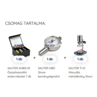   Analóg kézi Shore D keménységmérő etalonnal, állvánnyal HBD + AHBD + TI-D
