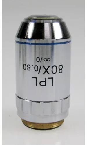 KERN OBB-A1297 Infinity Plan mikroszkópobjektív, 80x / 0,8 W.D. (0,85 mm)