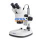 Sztereó zoom mikroszkóp binokulár tubussal, 7,5x - 45x nagyítással, alsó-felső LED-es megvilágítással, KERN OPTICS OZL 465