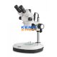 Sztereó zoom mikroszkóp trinokulár tubussal, 7,5x - 45x nagyítással, alsó-felső LED-es megvilágítással, KERN OPTICS OZM 544
